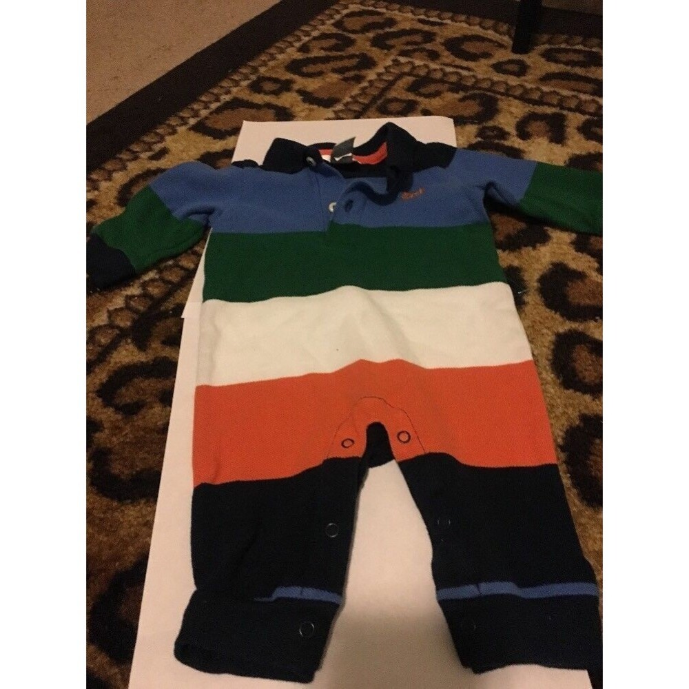 Chaps Baby Boys Striped Jumpsuit Romper Size 3 Months Multicolor